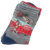 Wholesale - 5pk GIRLS RUDOLPH UNIQUE FAMILY CREW SOCKS SIZE 4-6, UPC: 193159101749